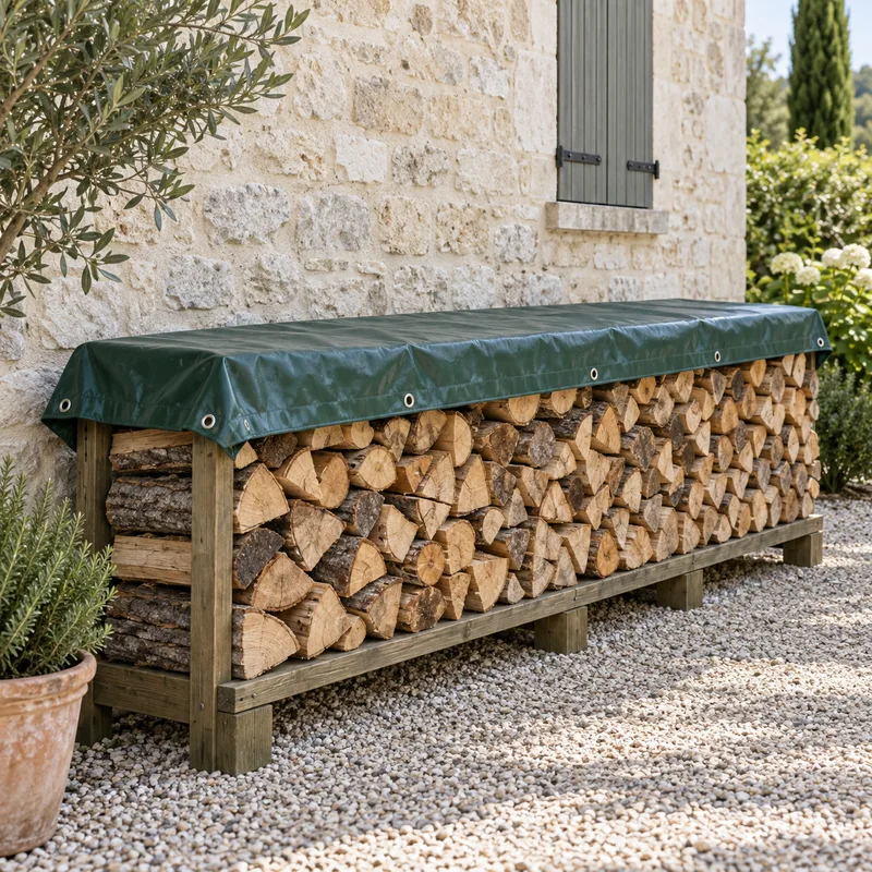 Bâche pour bois de chauffage