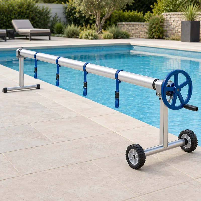 Enrouleur manuel de piscine