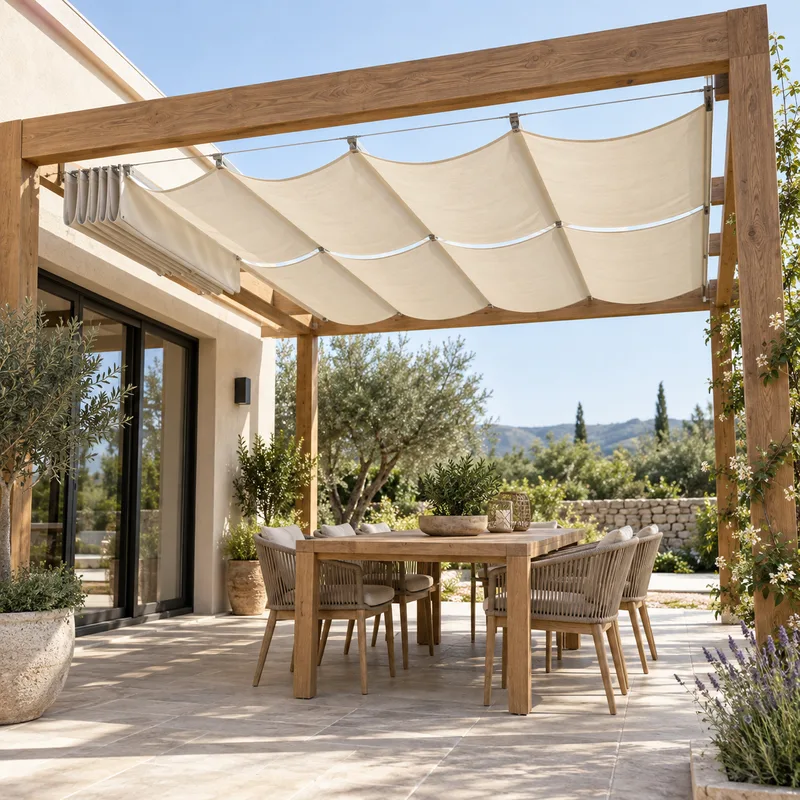 Toile de pergola coulissante